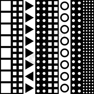 装饰几何形状平铺 单色不规则图案 抽象的黑白背景 艺术装饰格子几何学包装马赛克打印网格墙纸风格条纹不对称正方形图片