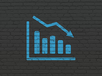 背景墙上的新闻概念下降图金融杂志库存失败报纸公告黑色绘画通讯图表背景图片
