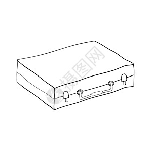 用于应用程序的手提箱隔离最小单个平面线性图标图片