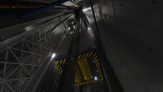 开放和封闭的铬金属合金办公大楼电梯门概念绳索建筑电缆机器技术吸引力工具滚筒服务建筑学图片
