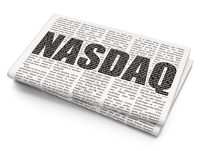 股票市场指数概念 NASDAQ关于报纸背景渲染战略文章金融证券语录库存经销商贸易生长图片
