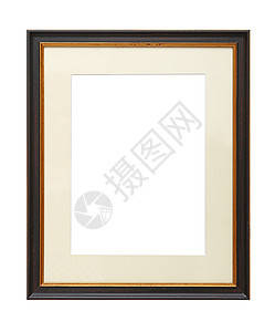 配有纸板板垫的木木雕像框摄影矩形金子褐色白色艺术创造力构图绘画垫子图片