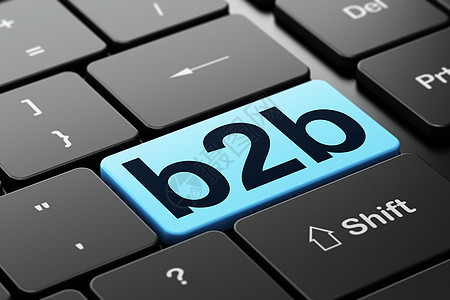 商业概念 计算机键盘背景B2b产品按钮解决方案3d危机投资协议渲染项目电脑图片