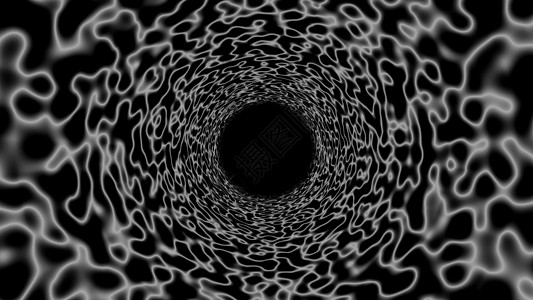 含有迷幻隧道的抽象反光圆圈催眠白色运动光学3d管子魔法漩涡线条图片