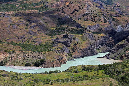 智利深蓝贝克河旅游渠道溪流内夫流动风景旅行蓝色漂流联盟图片