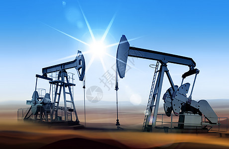 日落时油泵钻孔沙漠管道重工业太阳气体植物炼油厂原油力量图片