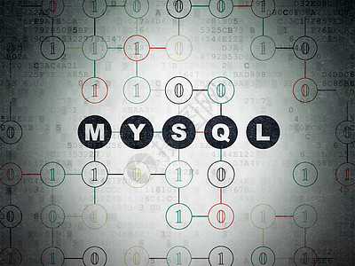 数字数据纸背景上的软件概念 MySQL网络图表编码数据库战略流程图硬件编程备份绘画图片