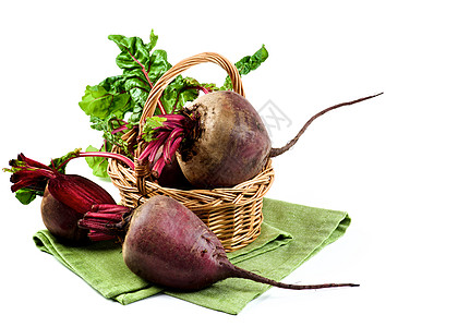 新鲜青菜叶子健康饮食紫色甜菜柳条素食篮子蔬菜植物饮食图片