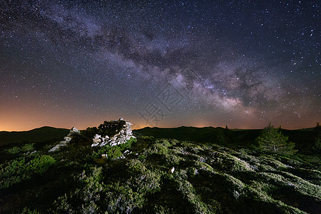 以银形方式进入需求山区科学银河系星光公园天空国家乳白色勘探天文学摄影图片