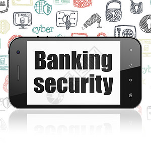 隐私概念 显示银行安全智能手机的隐私概念图片