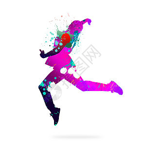 抽象舞体操男人艺术行动舞蹈运动女士活力海报演员图片