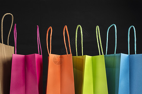 色彩多彩的购物袋团体零售顾客店铺商业购物者商品礼物展示销售图片