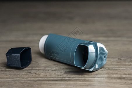 蓝色哮喘吸入器过敏疾病药品化学白色呼吸支气管支气管炎塑料空气图片