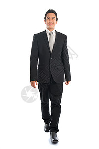 亚洲商务人士步行的亚洲商务人士身体企业家成功生意人男性管理人员职业微笑商业快乐图片