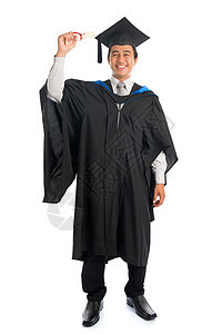 大学全年大学生毕业结业学士男性帽子证书学生快乐文凭身体青年白色图片