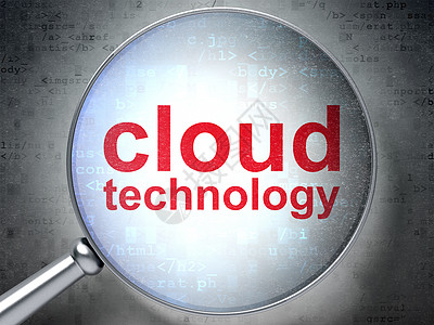 云层联网概念 带光学玻璃的云技术界面背景服务器镜片全球渲染代码网络3d解决方案图片