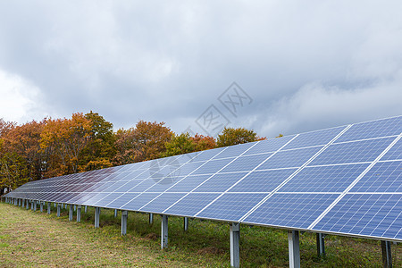 太阳能发电发电厂光伏蓝色天空细胞电气生态环境控制板力量集电极图片