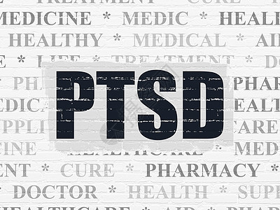 背景墙上的医疗保健概念 PTSD卫生化学治疗建筑药品康复标签治愈公司研究图片