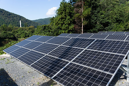 太阳能电池板细胞阳光技术天空晴天商业电气活力创新植物背景图片