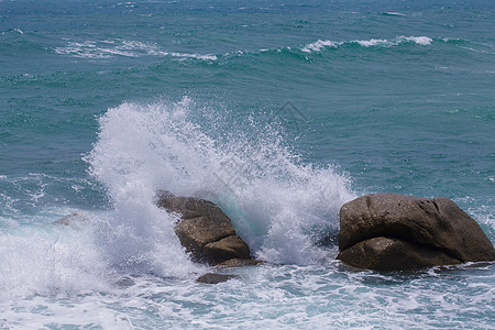 海浪和 se海岸黑色海滩力量运动皮屑天气速度波浪风暴图片