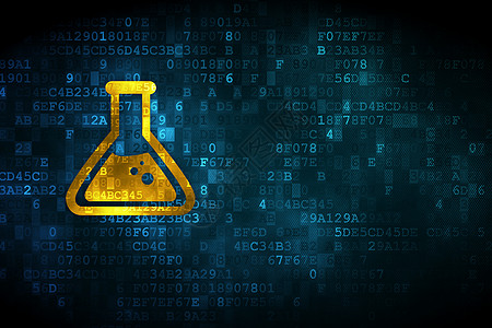 数字背景上的科学概念烧瓶知识创新实验室教育玻璃化学品生物学物理学校药店图片