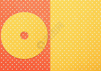 具有彩色顶部背景的光盘 CD相机橙子视频几何学黄色程序边框墙纸矩形插图背景图片