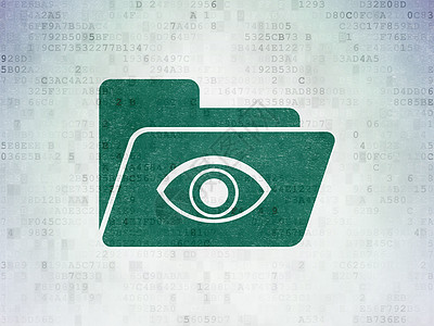 商业概念文件夹着眼于数字数据纸背景文档技术眼球贮存隐私绘画眼睛电脑公司代码图片
