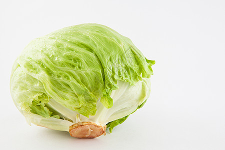 白背景孤立的晶头生素工作室营养脆头沙拉叶子绿色农业食物维生素饮食图片