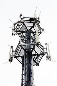 电讯天线建筑学细胞电话控制板金属建造桅杆网络线条反射图片