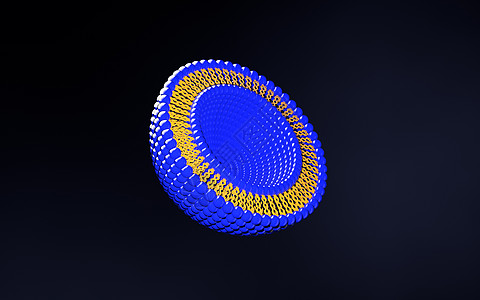 利波萨双层结构 3D 说明药物医疗配体表面细胞运输疏水性结晶药品送货图片