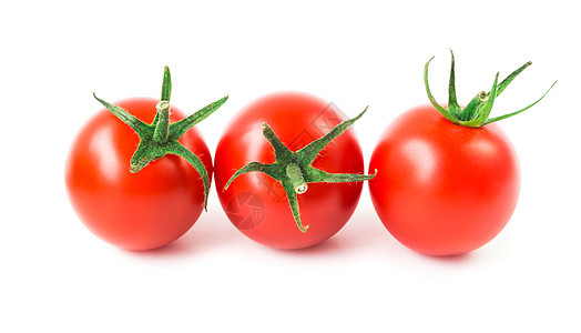白色背景的新鲜樱桃西红柿 生菜和蔬菜美食食物烹饪营养农业花园饮食植物叶子水果图片
