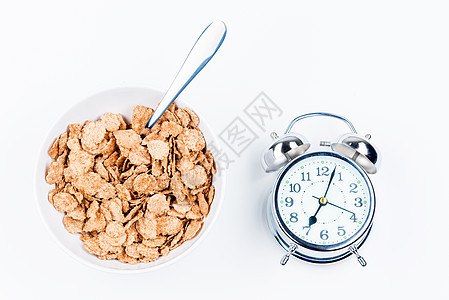 早餐和回响闹钟的一盘有用的穆埃塞利语图片