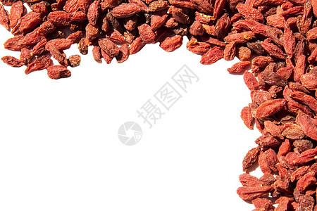 Goji Goji 白莓背景照片 美丽的图片 背景 墙壁草本浆果药品食物白色草本植物植物框架营养红色图片