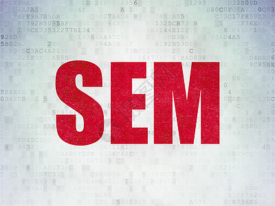 数字数据纸背景上的营销概念 SEM推广技术活动电脑广告销售产品互联网战略网络图片