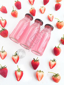 新鲜草莓汁生长厨房植物农民浆果果汁烹饪胡椒叶子篮子图片