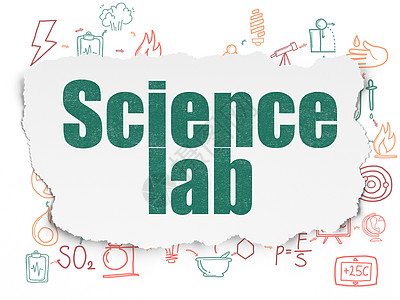 撕纸背景上的科学概念科学实验室报纸方案物理实验化学学校教育白色研究创新图片