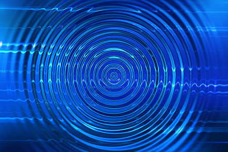 蓝色波纹背景中心娱乐辉光圆形闪光强光旋风反射电脑插图图片