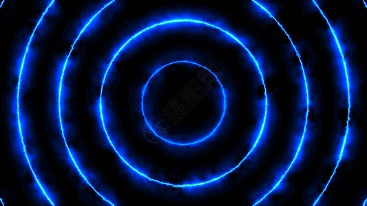 具有能量圈的抽象动画背景活力流动魔法光盘圆圈耀斑点燃射线运动力量图片