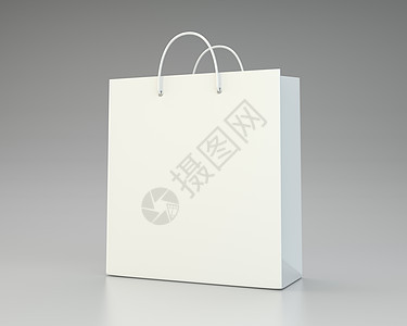 白纸袋 3D翻译商品盒子插图杂货销售营销白色灰色礼物载体图片