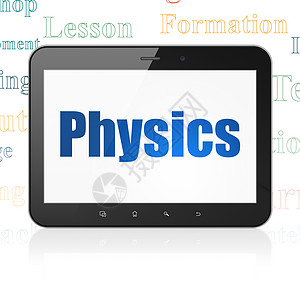 研究概念平板电脑与物理显示培训师药片教练触摸屏屏幕知识训练网络课程辅导图片