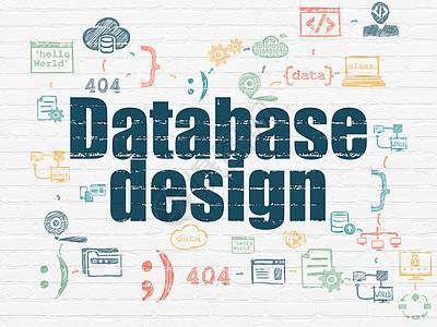 数据库概念 关于墙壁背景的数据库设计数据贮存网络软件草图代码编程流程图图表服务器图片