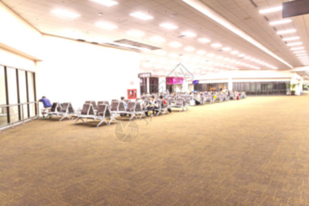 在机场等待登机的乘客的抽象模糊背景旅行商务休息室飞机场航班旅游运输图片