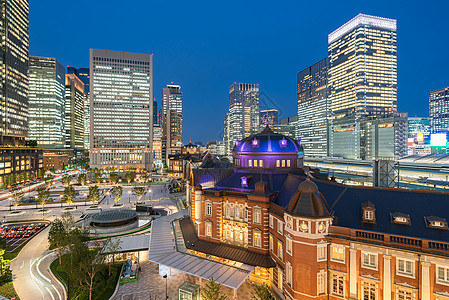 东京站大街千代街道城市铁路办公室市中心建筑场景风景图片