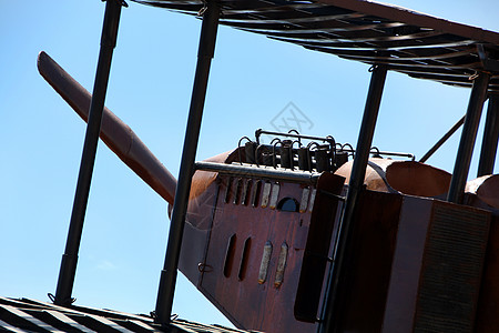 复制的海机纪念碑螺旋桨金属飞行员雕像天空引擎翅膀水上飞机文胸路线图片
