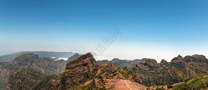 观景台顶峰阳光远足假期全景石头高度旅行地形场景图片