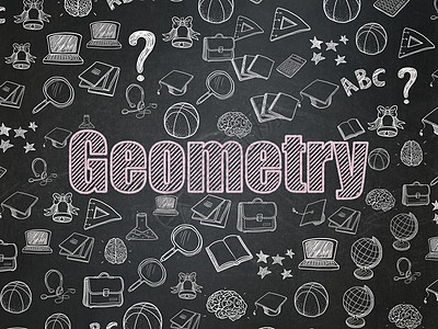 研究学校董事会背景下的概念几何粉笔培训师绘画研讨会辅导思考涂鸦学习知识训练图片