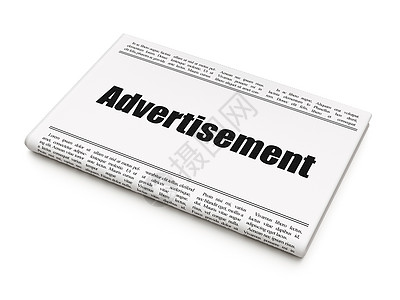 广告概念 报纸头条新闻刊登广告战略出版物文章网络活动市场互联网产品通讯品牌图片