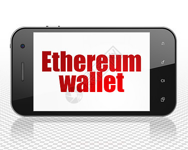 加密货币概念 显示Etheum钱包的智能手机图片