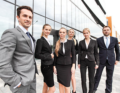成功的工商界人士团队成功男人同事套装合作工作办公室男性伙伴团体女性图片