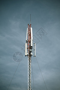 Tele 蓝色天空背景 Phone 天线频率信号收音机细胞桅杆广播技术电话海浪车站图片